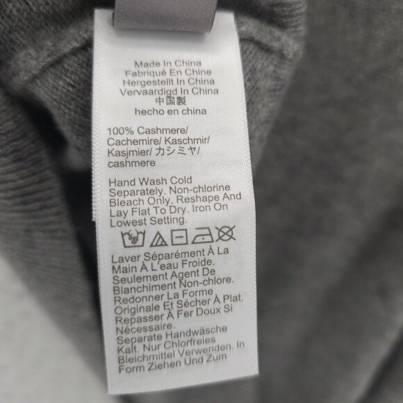 NWT J CREW 100% Cashmere Classic-Fit Crewneck Sweater HEATHER ASH Gray MEDIUM - Picture 7 of 8